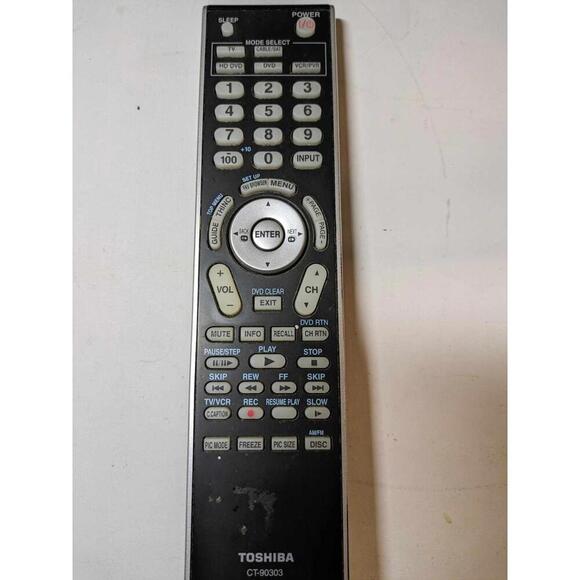 Toshiba CT-90303 LCD Remote Control genuine-Tested Works - Picture 1 of 3